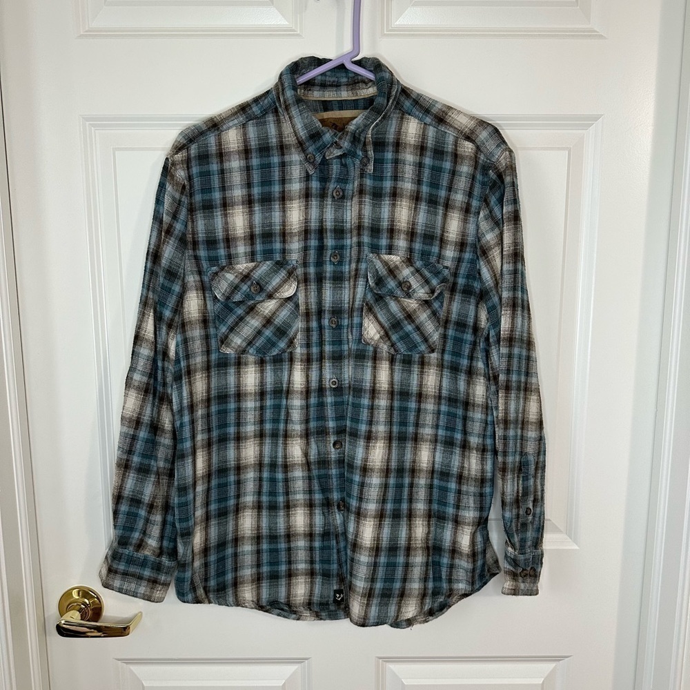 Mens Outdoor Life Button Down Flannel size L
